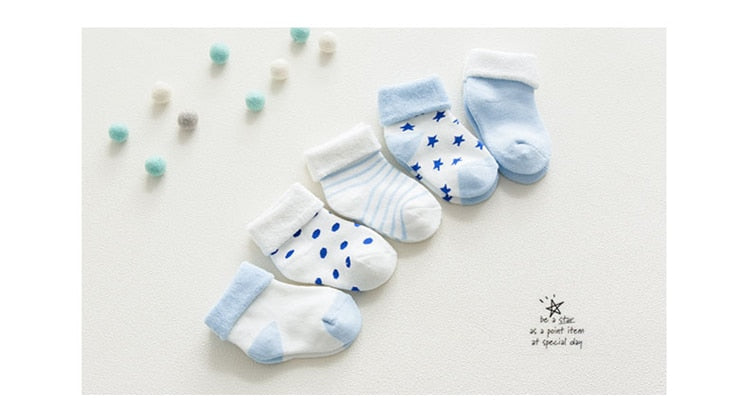 5 pair High Quality Thicken Cartoon Comfort Cotton Newborn Socks Kids Boy New Born Baby Girl Socks Meia Infantil Miaoyoutong