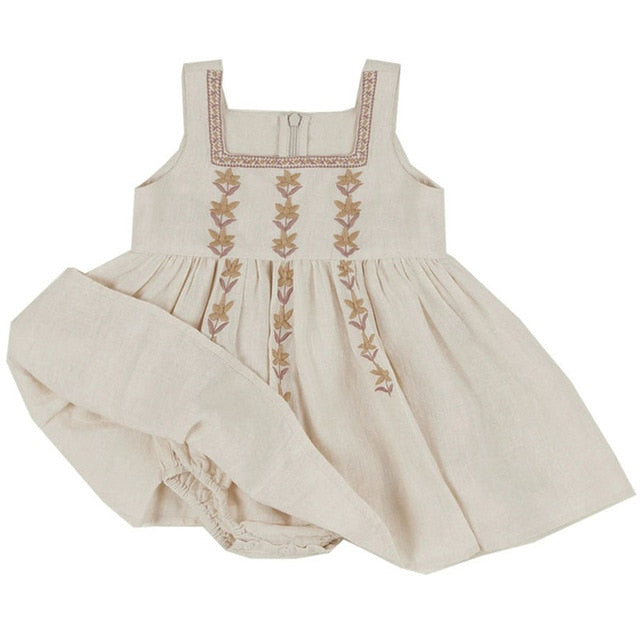 EnkeliBB Little Kid Girl Summer Dress Baby Girls Vintage Dress Apo European American Style Brand Baby Girl Clothes Beautiful